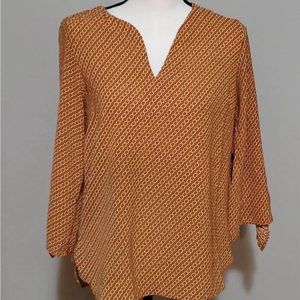 Michael Kors orange and gold top